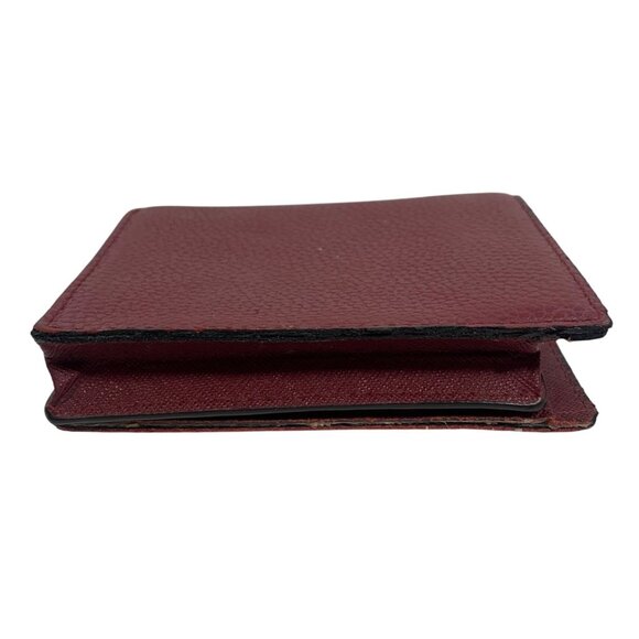 Michael Kors Mercer Carryall Card Case Burgundy Logo Compact Bifold Wallet FLAW - Picture 3 of 9